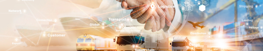 Smart logistics and transportation. Handshake for successful partnership on logistic global network distribution.
