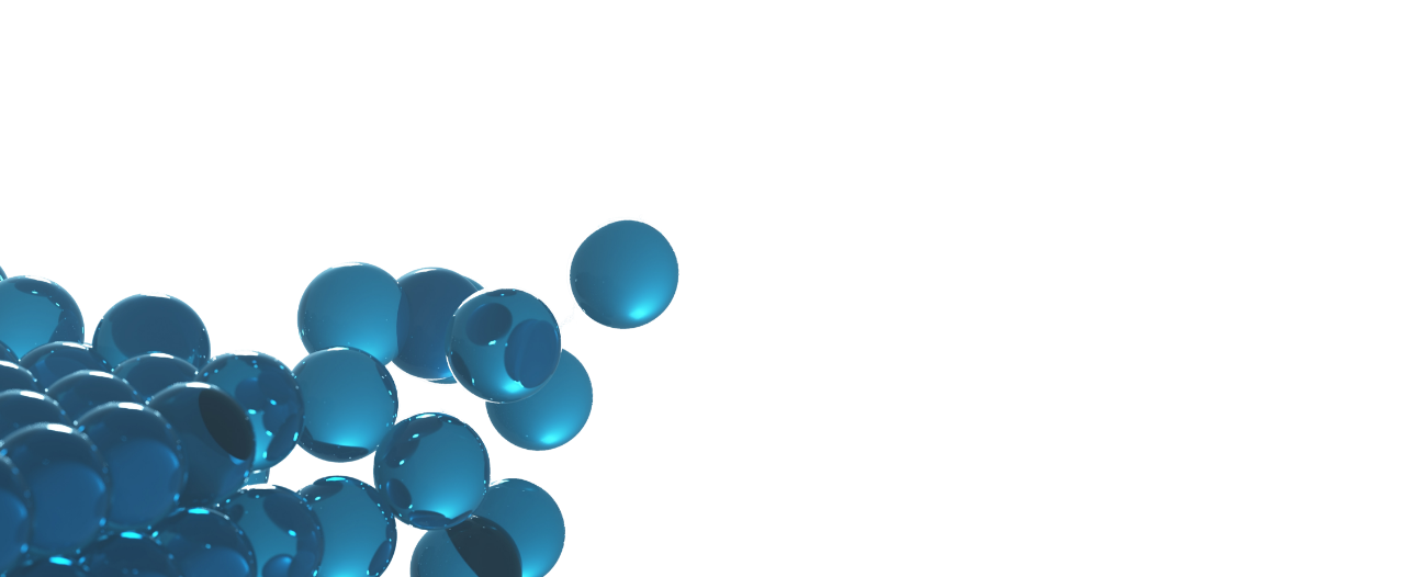 Blue molecular structure dissolution. Polymer molecules. Abstract science background. 3d illustration.